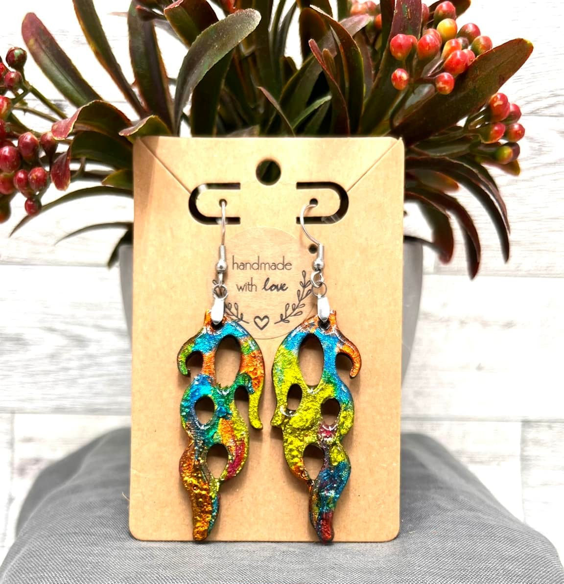 Earring Blanks - Flame (5 pairs) 10 pcs