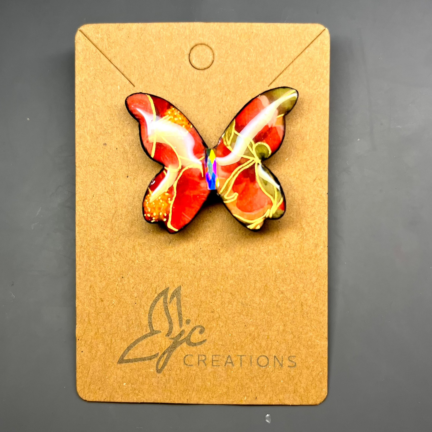 Butterfly/Heart Brooch/Pin