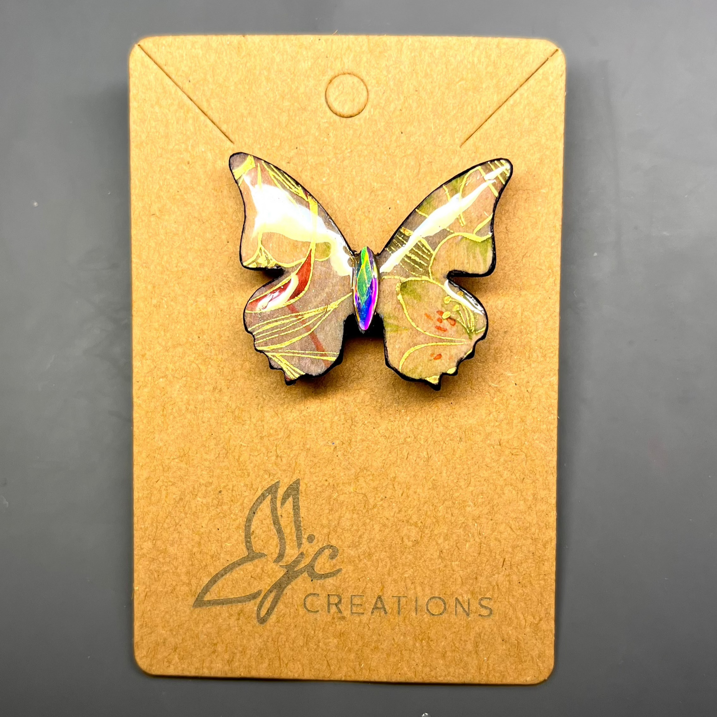 Butterfly/Heart Brooch/Pin
