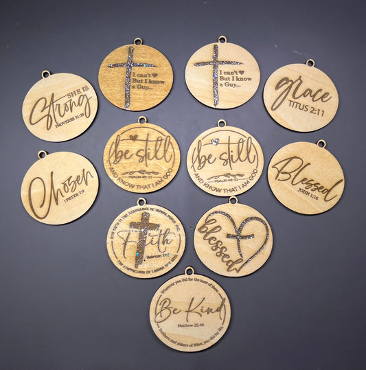 Creativity tool - Engraved Words of Faith - 9 different sayings