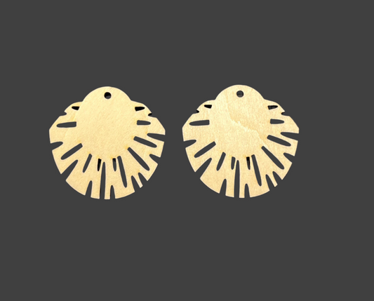 Earring Blanks - Funky Fan (5 pairs)