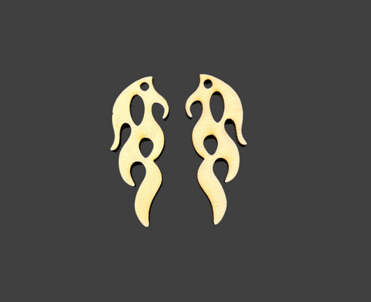 Earring Blanks - Flame (5 pairs) 10 pcs