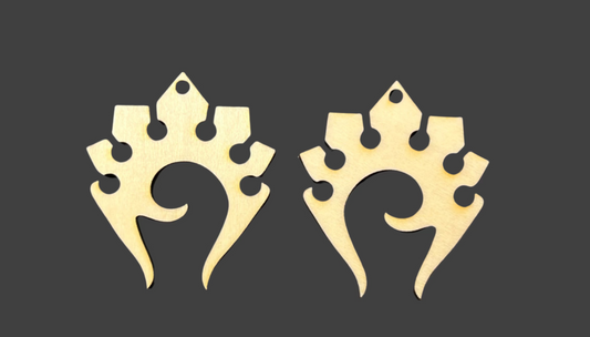 Earring Blanks - Crown (5 pairs) 10 pcs