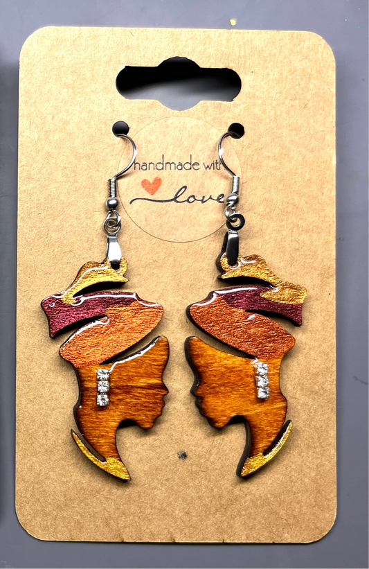 A Nubian Queen - Earrings (Bronze, Copper, Red Copper)