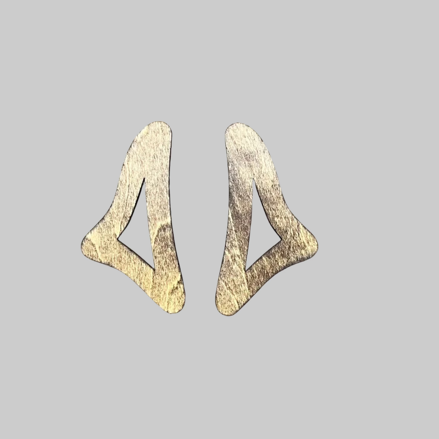 Wood Earring Blanks - Dramatic Triangle (5 pairs) 10 pcs