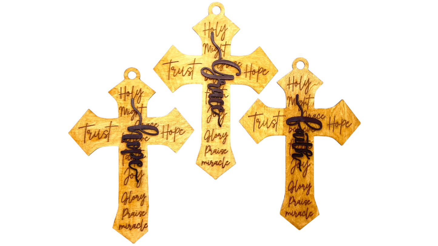 Wall Decor Rustic Faith - 3pc set