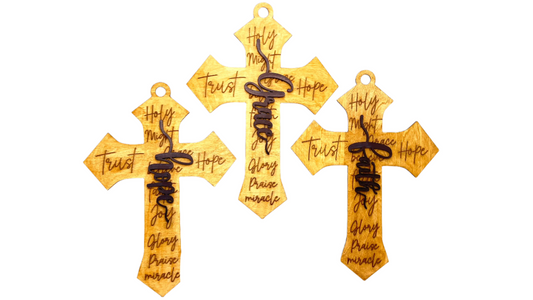 Wall Decor Rustic Faith - 3pc set