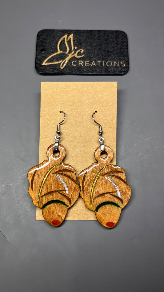 Earrings - Woman Head Wrap
