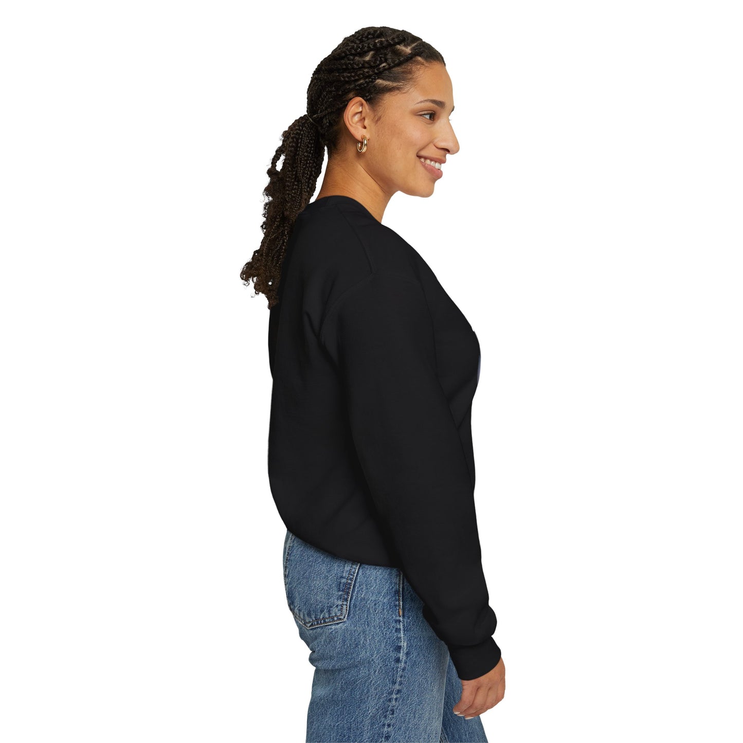 Black Butterfly Sweatshirt — Afro Queen Rainbow Wings Crewneck
