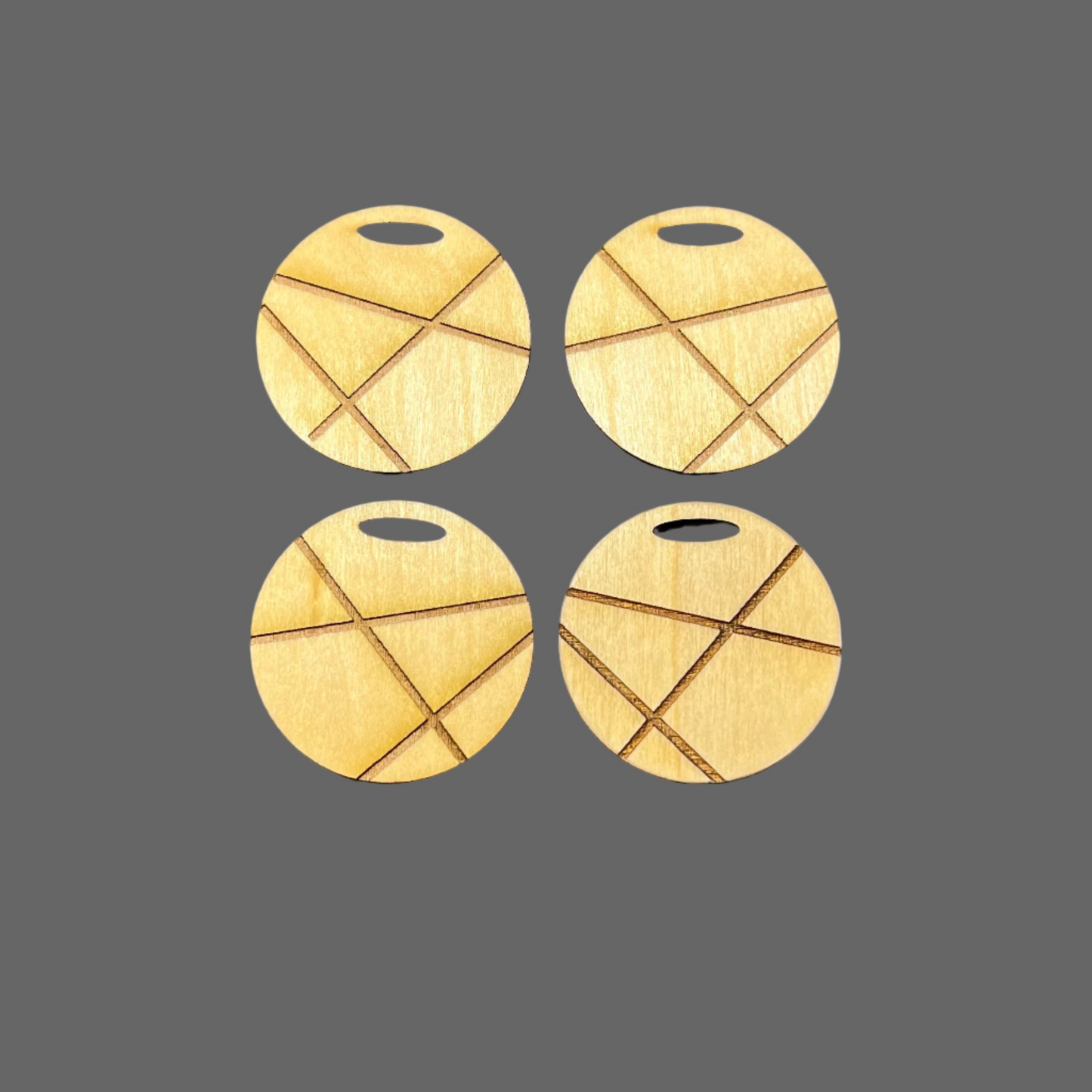Pendant/Earring Blanks - Engraved Circle - 10 pieces