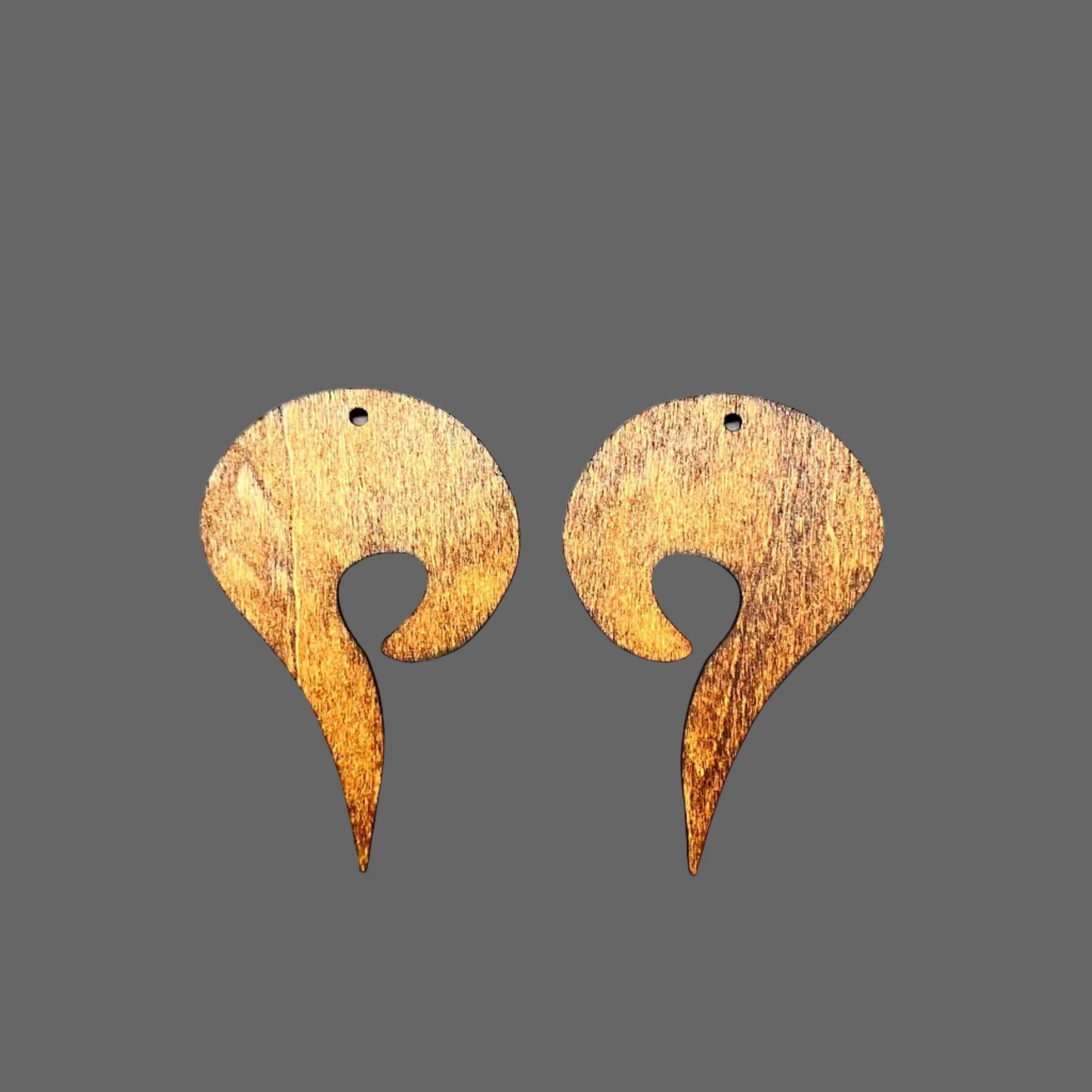 Wood Earring Blanks - Puffy Question (5 pairs) 10 pcs