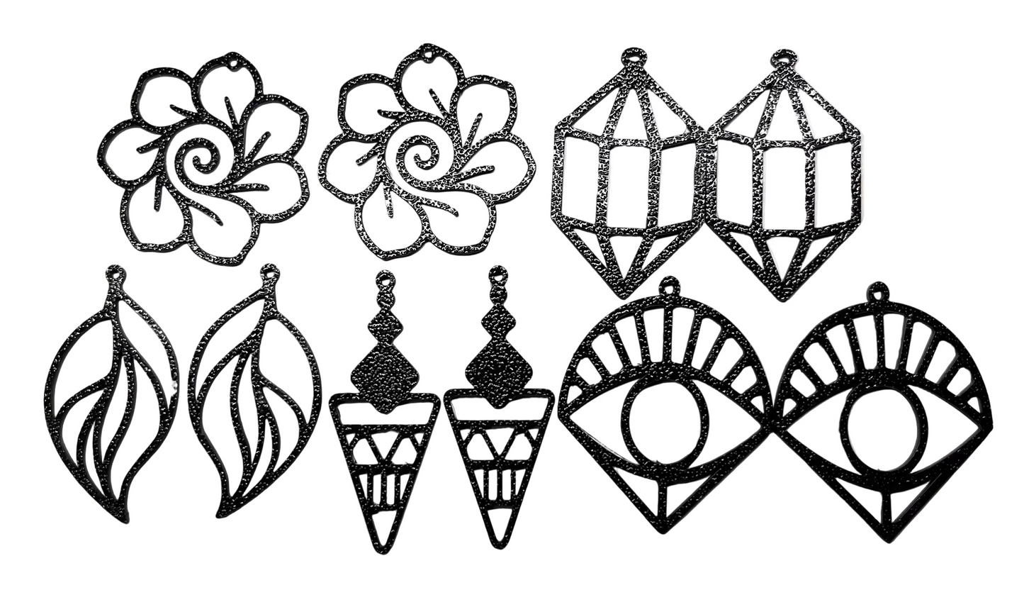 Open-Cut Earring Blanks – Set of 5 Pairs (DIY Resin Paint Ready)