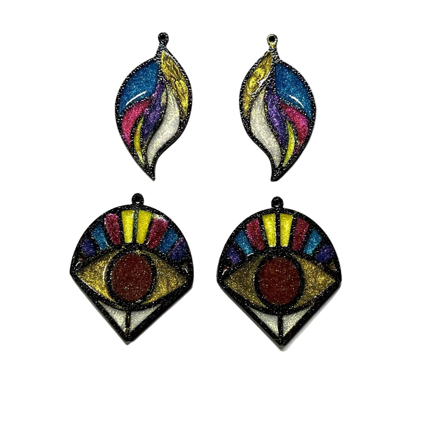 Open-Cut Earring Blanks – Set of 5 Pairs (DIY Resin Paint Ready)