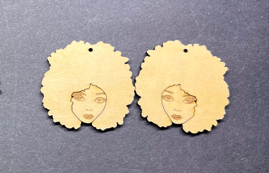 Afro Earring Blanks