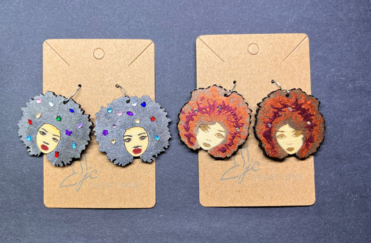 Afro Earrings-Large