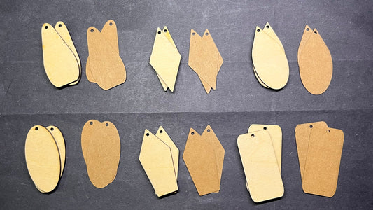 Fabric & Wood Earring Making Kit - 25 pcs LIMITED QUANTITY