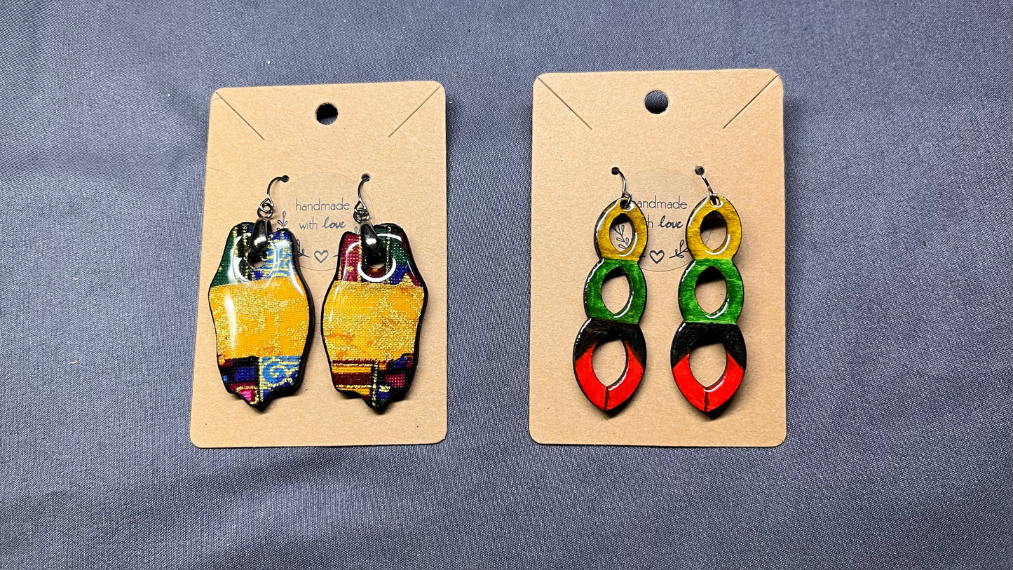 Kisha's 2 pair of earrings
