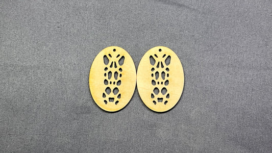 ***Lattice Oval Earring Blanks-10pc - 2.5in & 3in