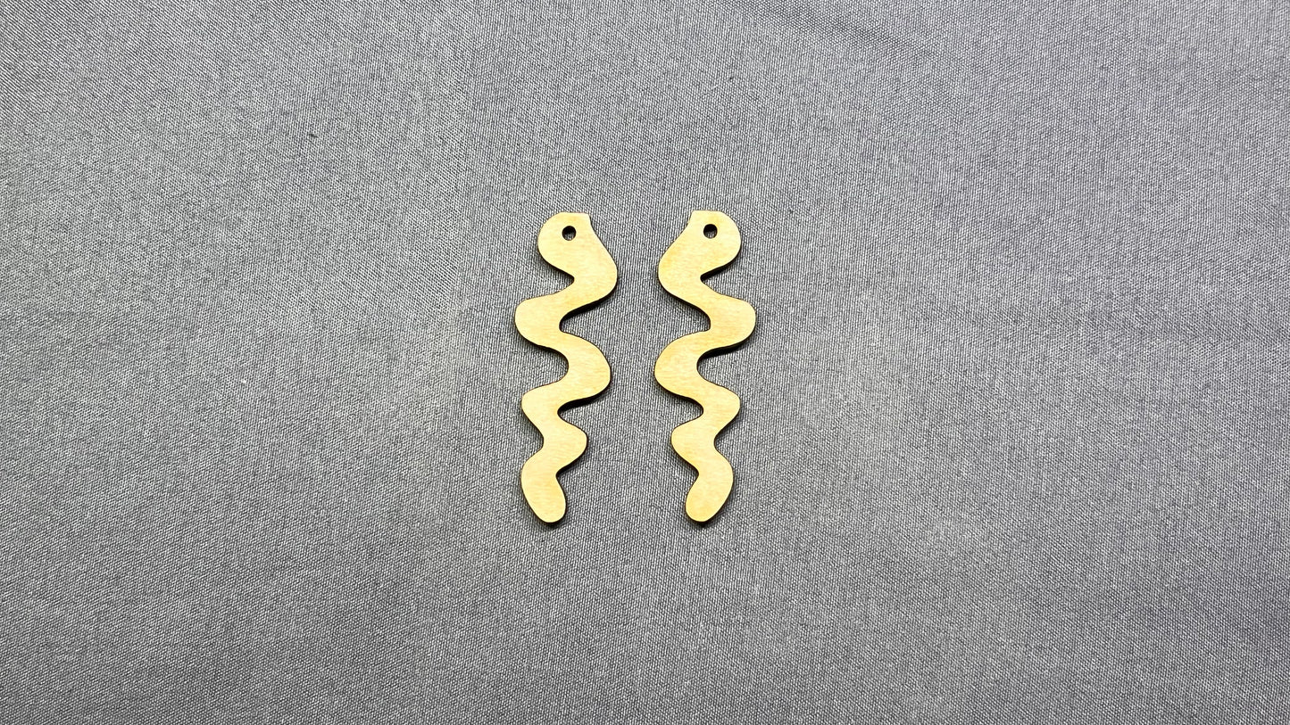 ***Wavy/Squiggle Dangles (5 pairs) 10 pcs 2in, 2.5in or 3in